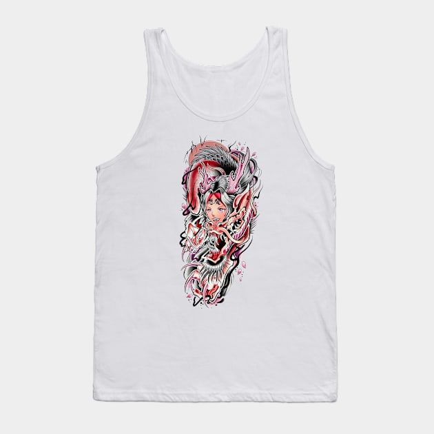 dragon girl Tank Top by Ninja banana